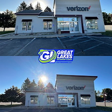 Alpenas-1-Commercial-Soft-Wash-Service-Building-Wash-Performed-for-Verizon-US-23-South-Alpena-MI 1